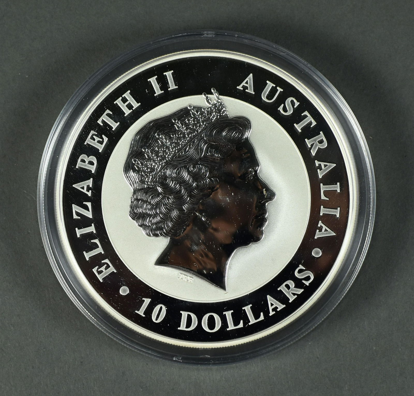 2011 10 Oz. ($10) KookaBurra Silver Coin: .999 Silver. Proof.