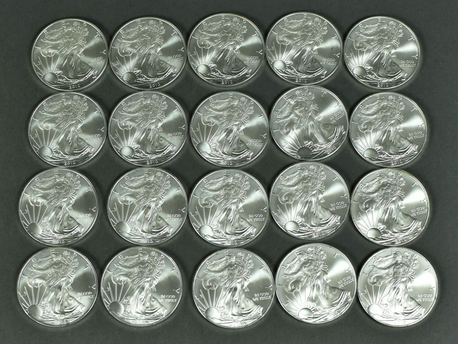 Tube of 2010 Silver Eagles (1 of 4)