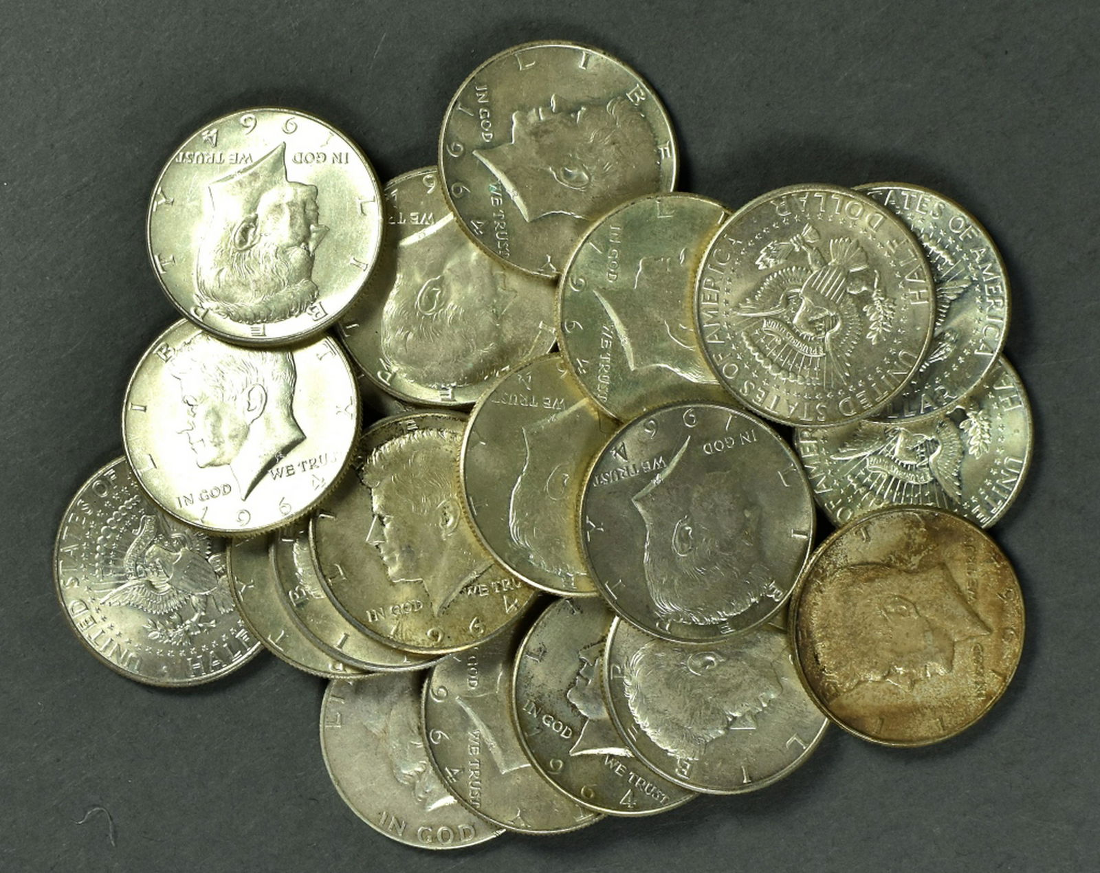 Roll of Circulated Franklin Half Dollars (1 of 3)