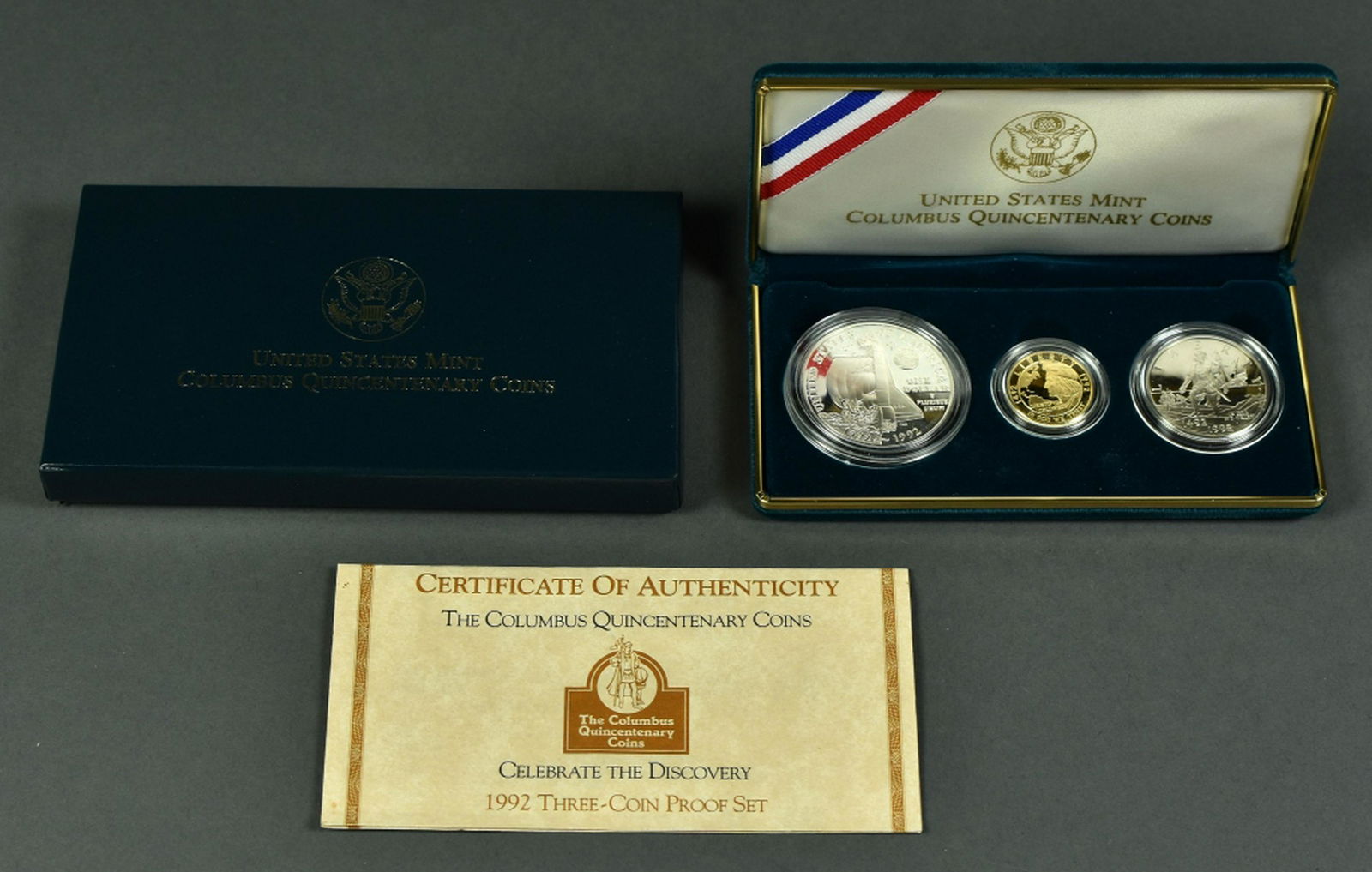 1992 Columbus Quincentenary Three Coin Proof Set (1 of 3)