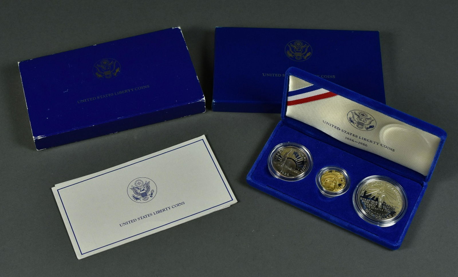 1986 Three-Coin Liberty Comm. Coin Set (1 of 3)