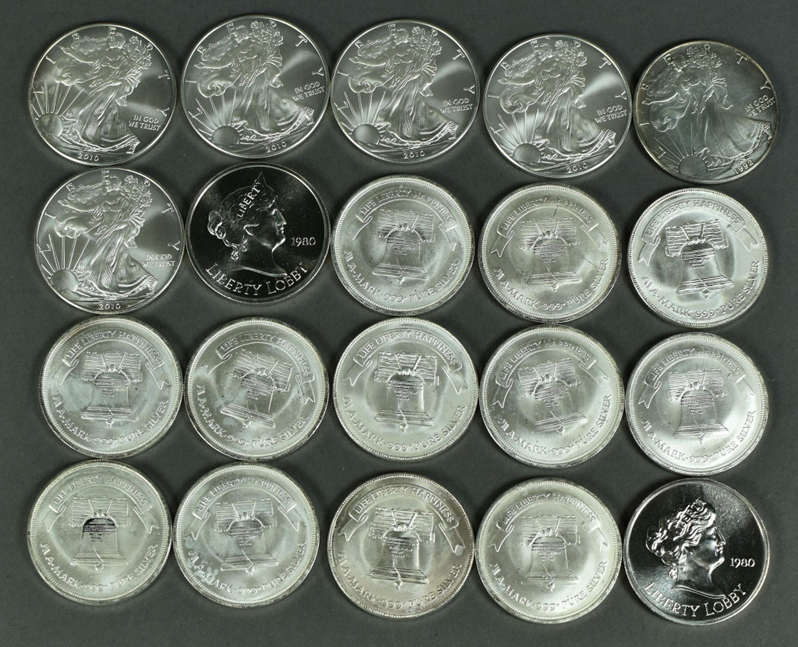 20 1 oz. Silver Coins (1 of 5)