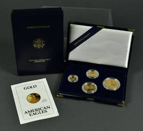 1992 Four-Coin Proof Gold American Eagle Set