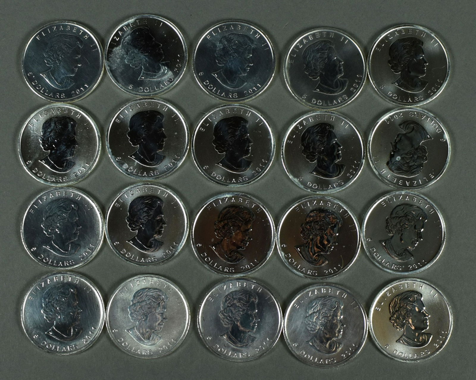 Partial Roll of 2011 Canadian 1 oz. Silver Coins (1 of 4)