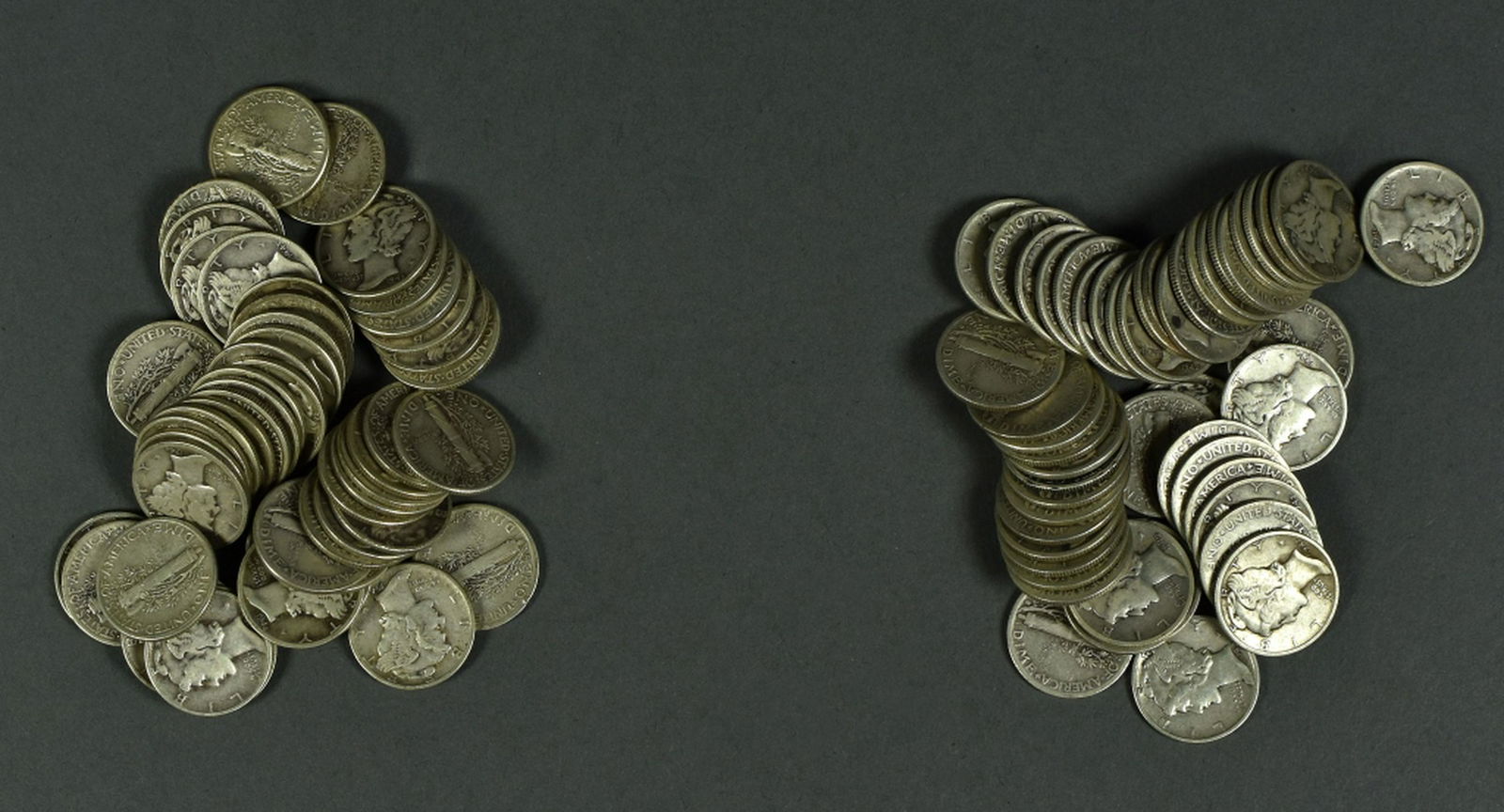 Two Rolls (100 Coins) of Mercury Dimes (1 of 4)