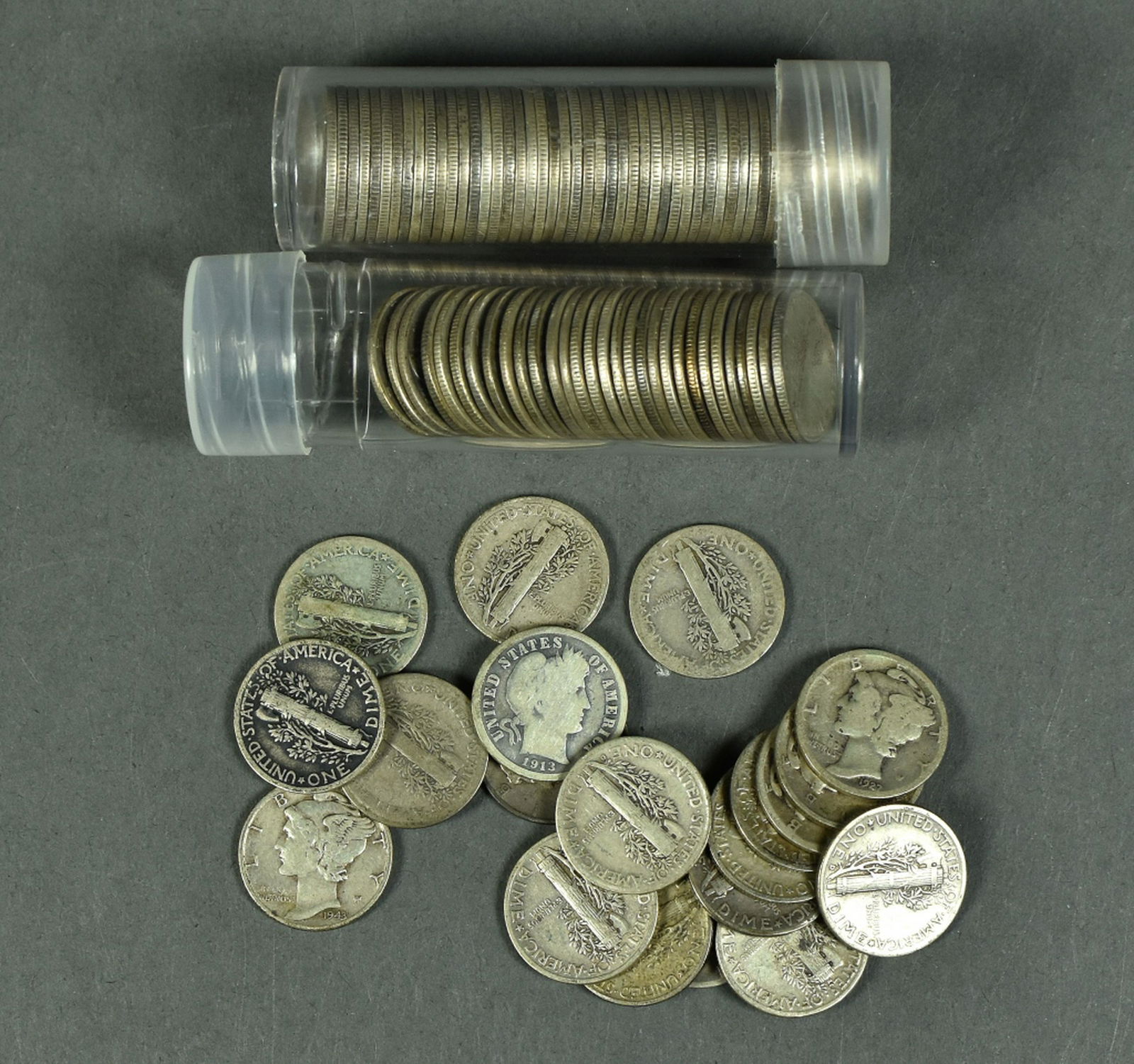 Two Rolls of Mercury Dimes (1 of 3)