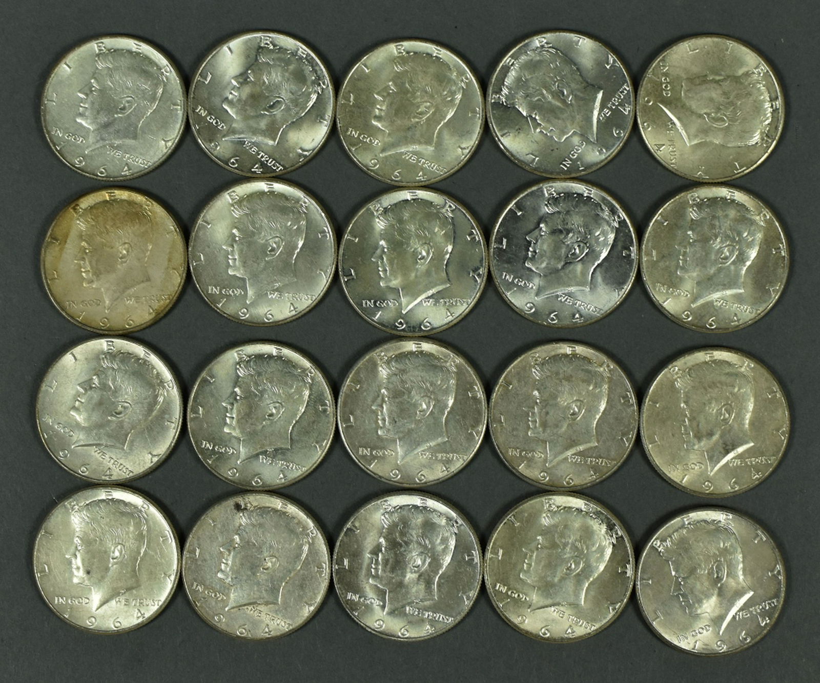 Roll of 1964 Kennedy Half Dollars (1 of 3)