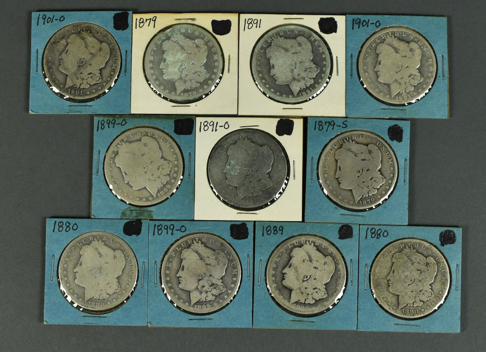 Eleven Lower Grade Morgan Dollars (1 of 4)