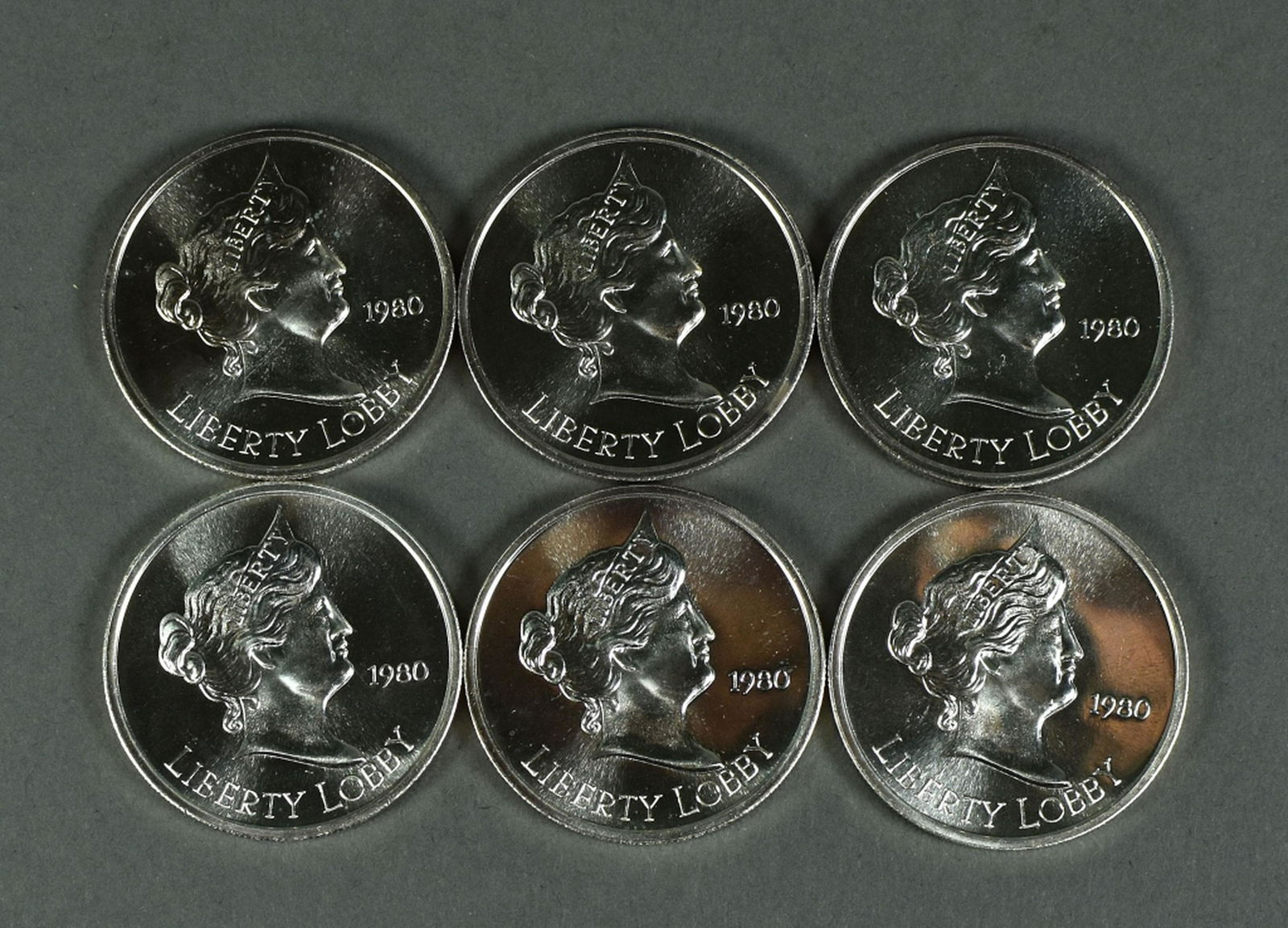 Six 1 Oz. Silver Rounds (1 of 2)