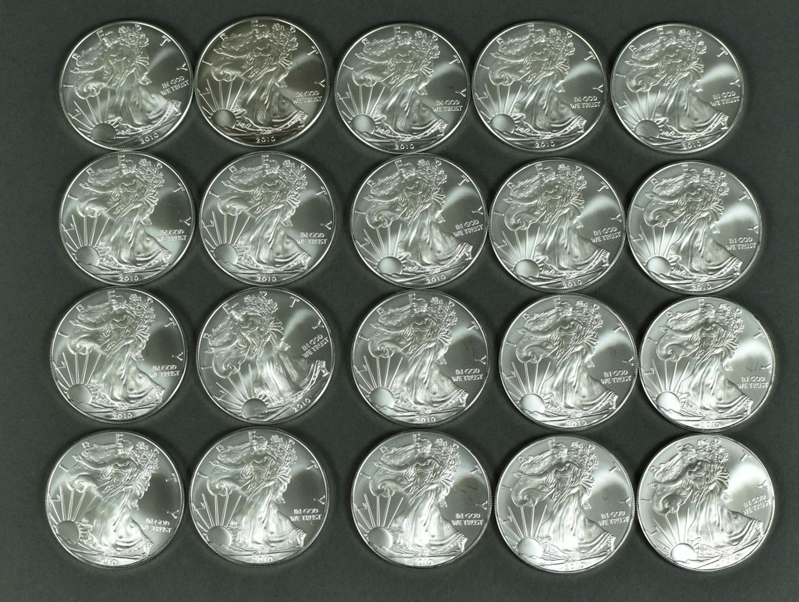 Tube of 2010 Silver Eagles (1 of 4)