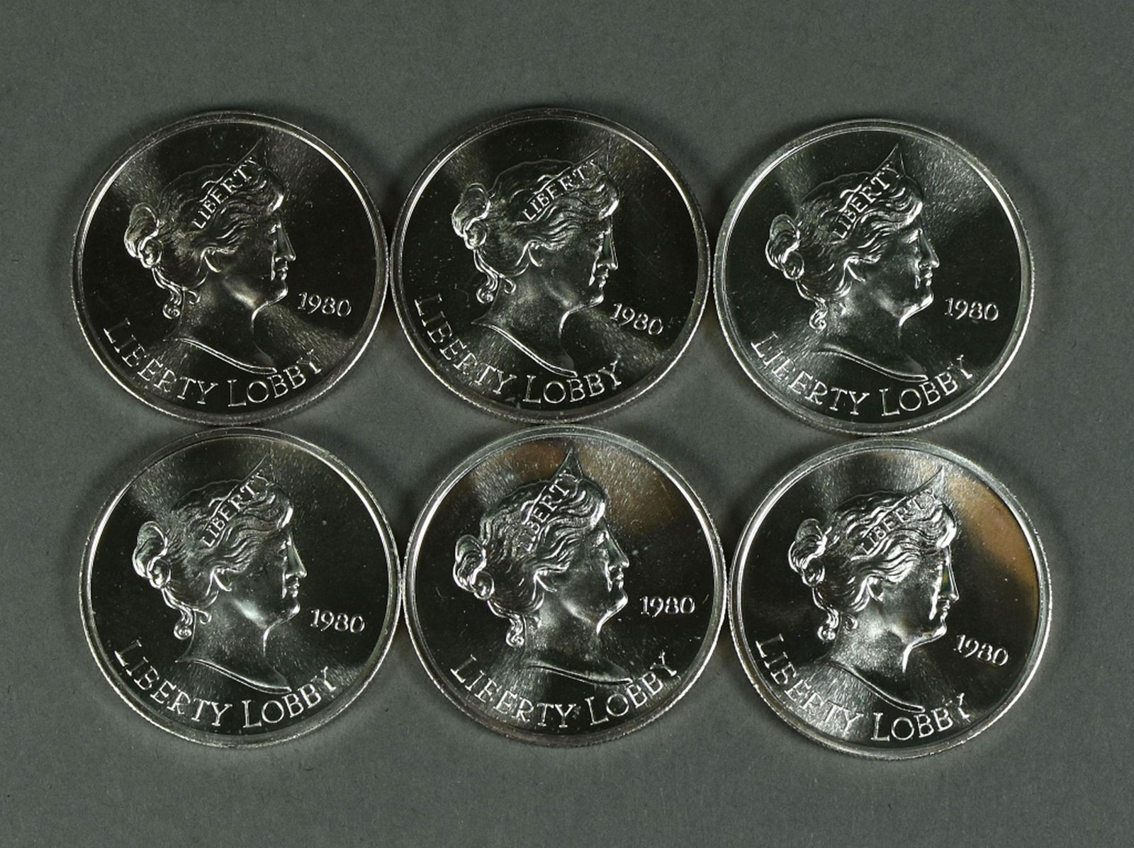 Six 1 Oz. Silver Rounds (1 of 2)