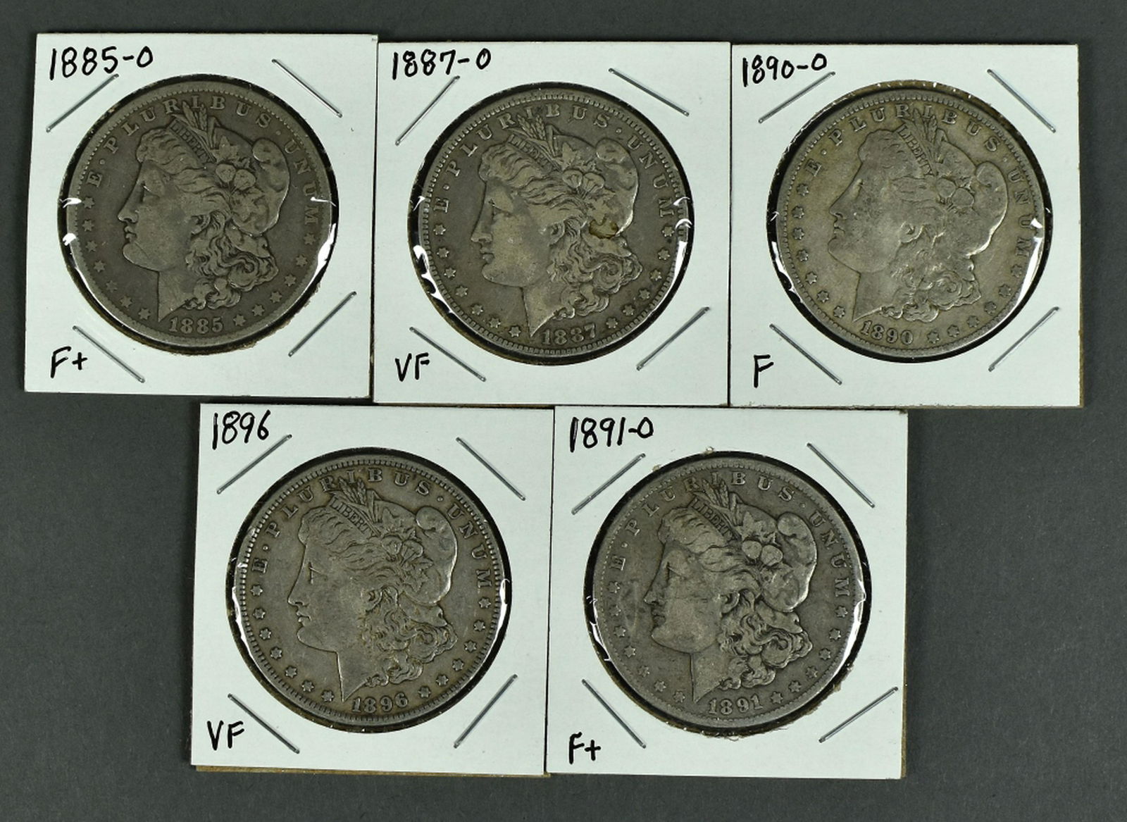 Five Morgan Dollars (1 of 2)