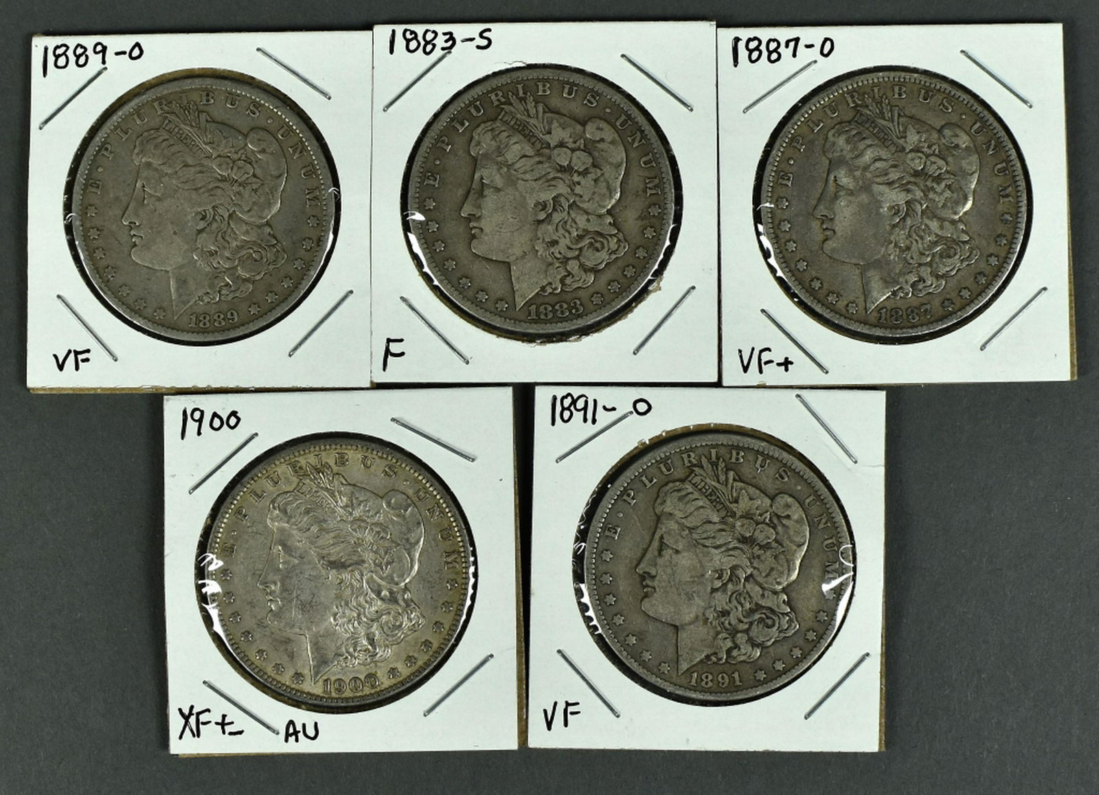 Five Morgan Dollars (1 of 2)