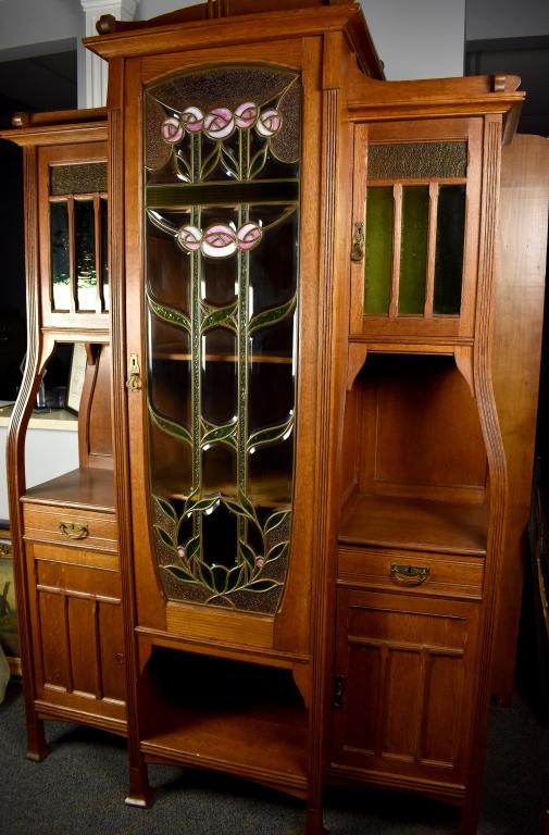 Art Nouveau Oak Cabinet (1 of 8)