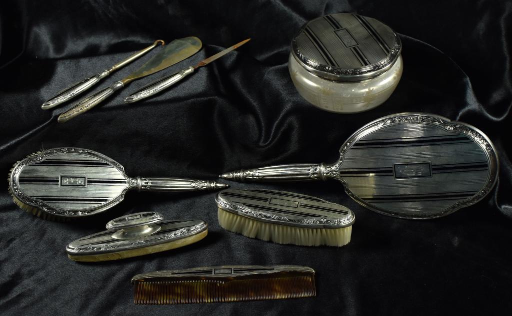 R. Blackinton Art Deco Sterling Silver Dresser Set (1 of 8)