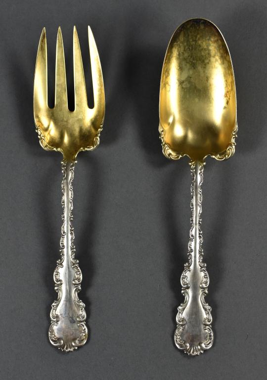 Nowlan Co Sterling Silver Serving Spoon & Fork (1 of 3)