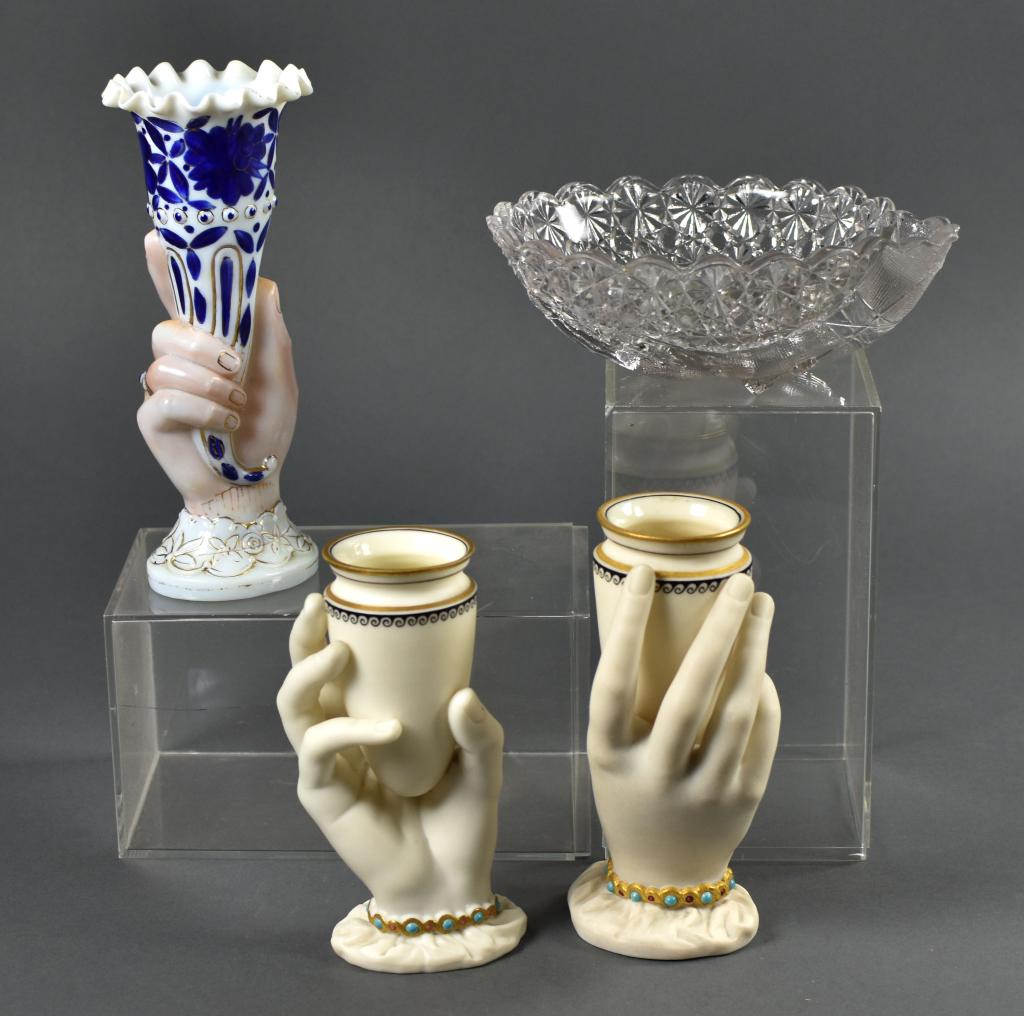 Antique Hand Vases and Bowl (1 of 9)