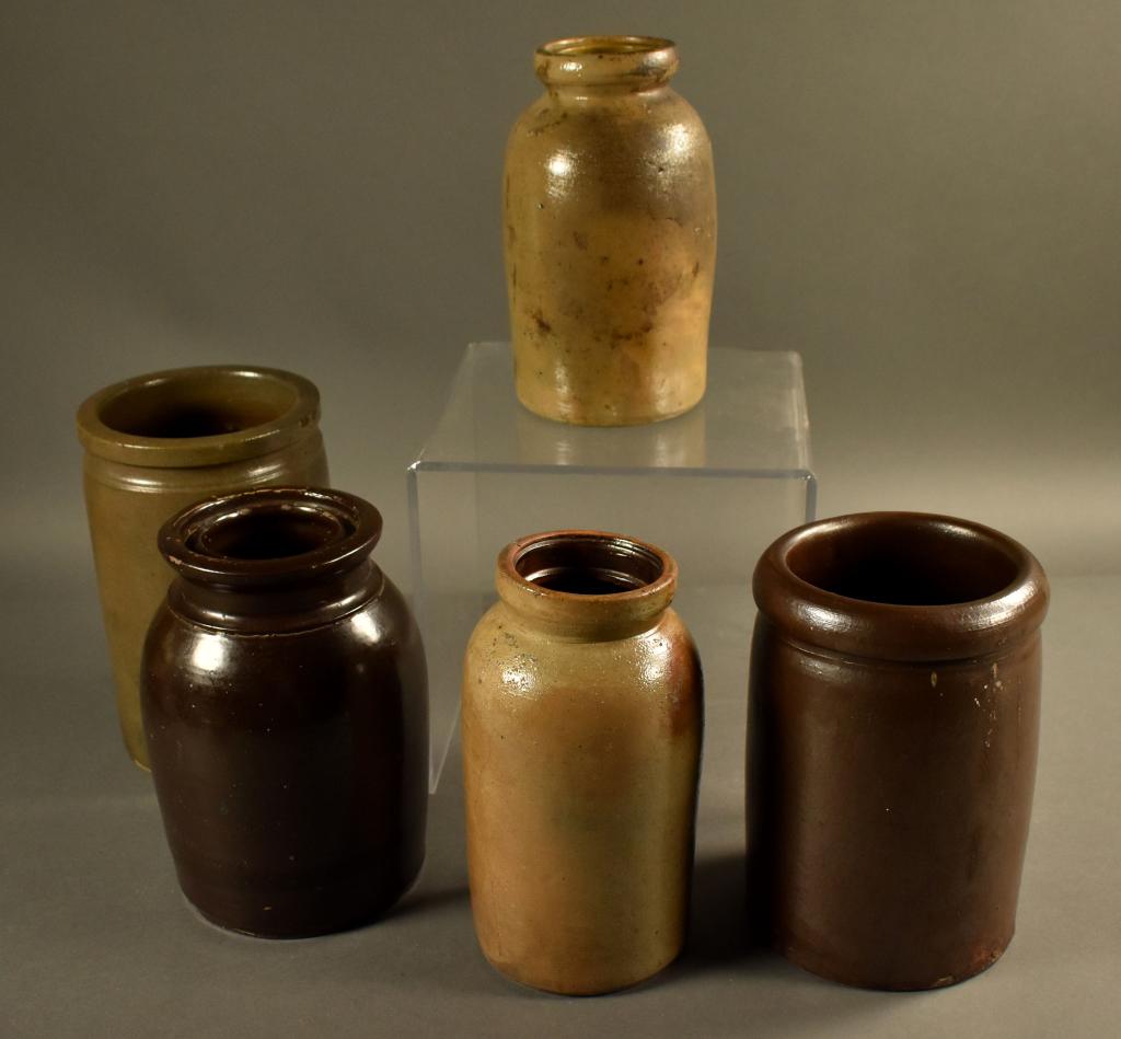 Five Stoneware Jars (1 of 9)