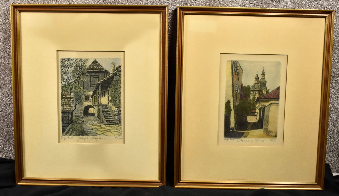 Two Hand-colored Prints (1 of 4)