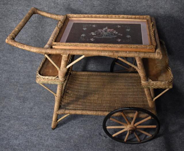 Wicker Tea Cart (1 of 5)