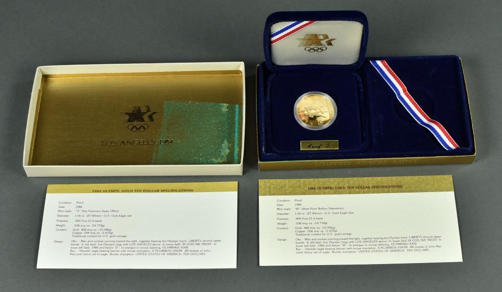 1984-S Olympic $10 Gold Commem. Coin (1 of 4)