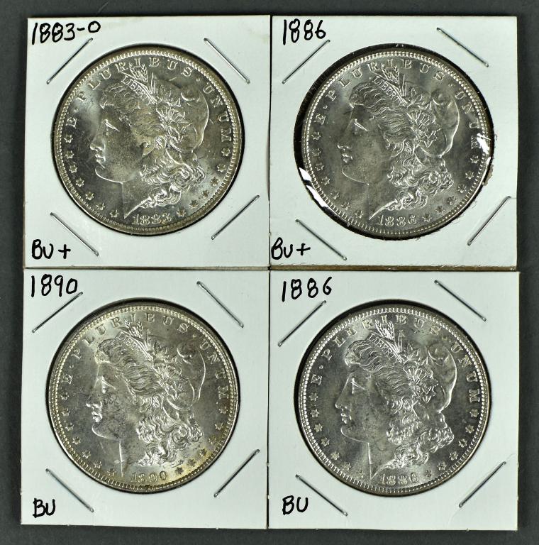 Four Uncirculated Morgan Dollars (1 of 2)