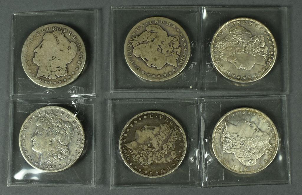 Six Morgan Dollars (1 of 2)