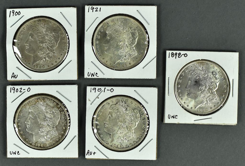 Five Morgan Dollars (1 of 2)