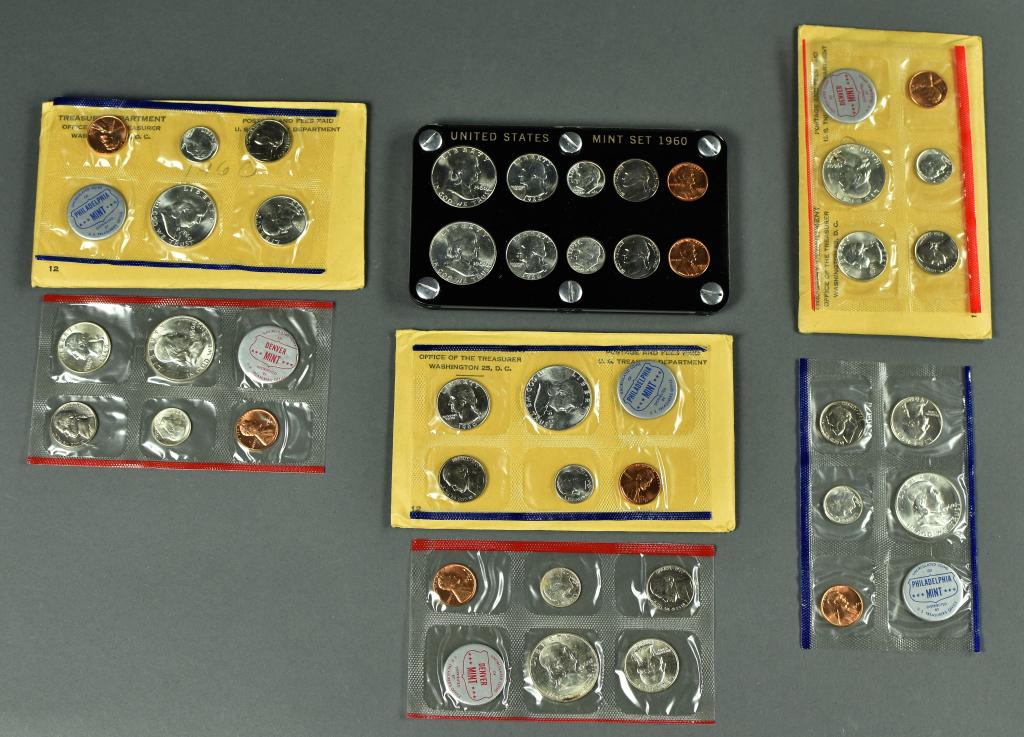 Four 1960 Dated Mint Sets (1 of 5)