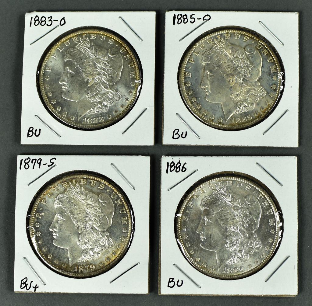 Four BU Morgan Dollars (1 of 2)