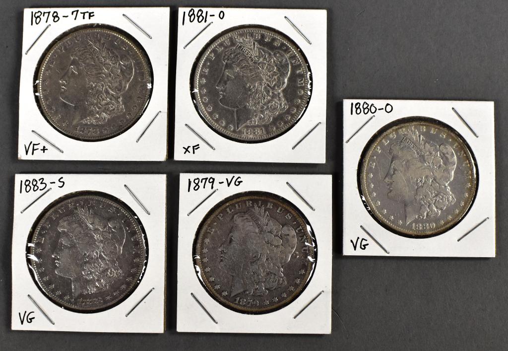 Five Morgan Dollars (1 of 2)