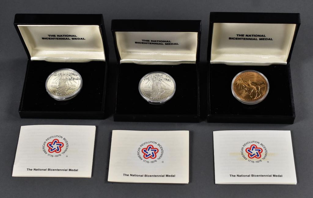 (3) Three National Bicentennial Medals (1 of 3)