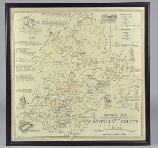 Map Of Botetourt County, Virginia