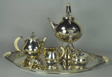 Georg Jensen "Cosmos" Sterling Tea Service