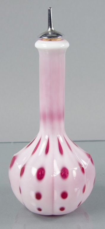 Cranberry Coin-Dot Barber Bottle (1 of 1)