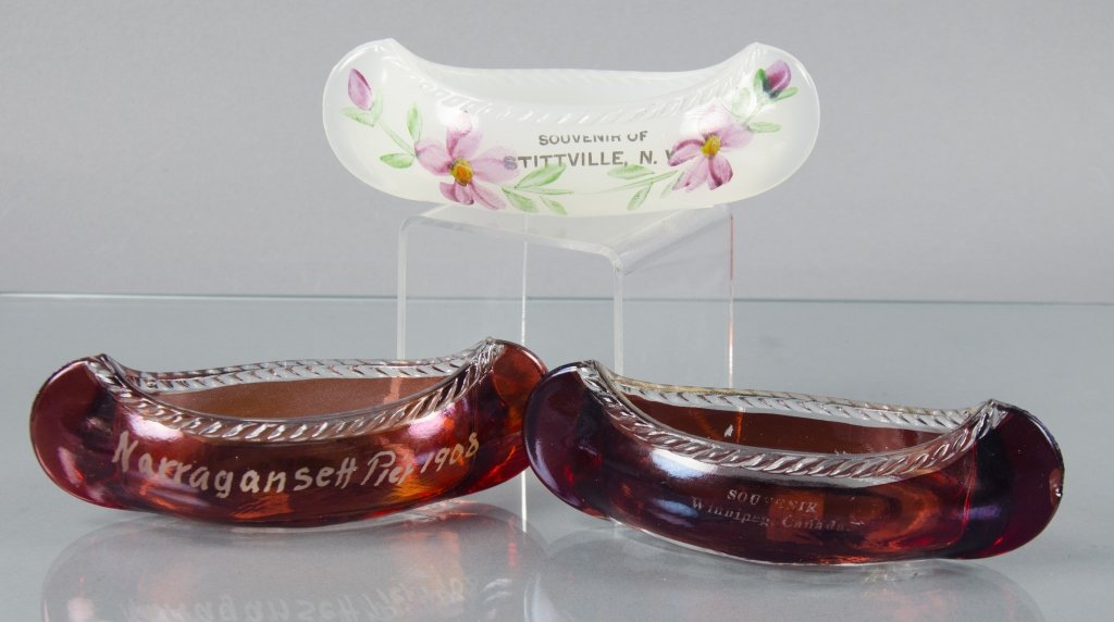 Three Souvenir Glass Canoes (1 of 1)