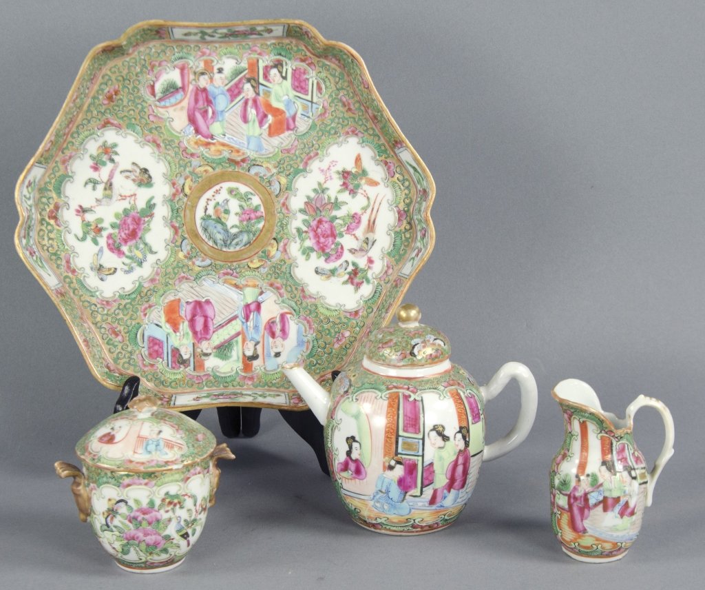 Assembled Rose Medallion Tea Set (1 of 1)