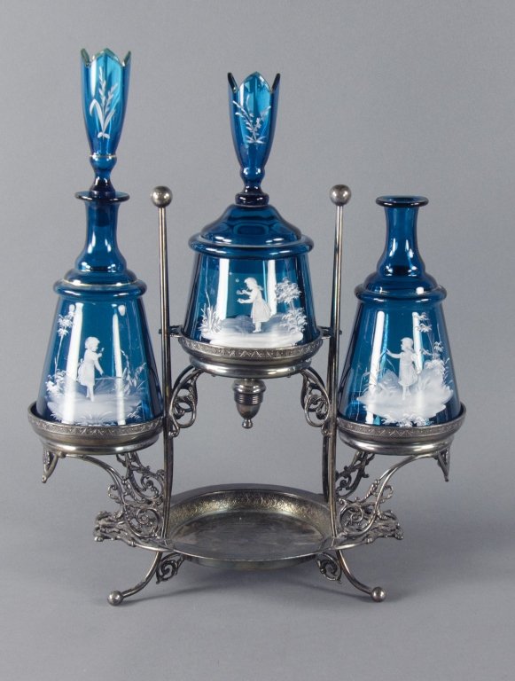 Mary Gregory Style Dresser Set (1 of 2)