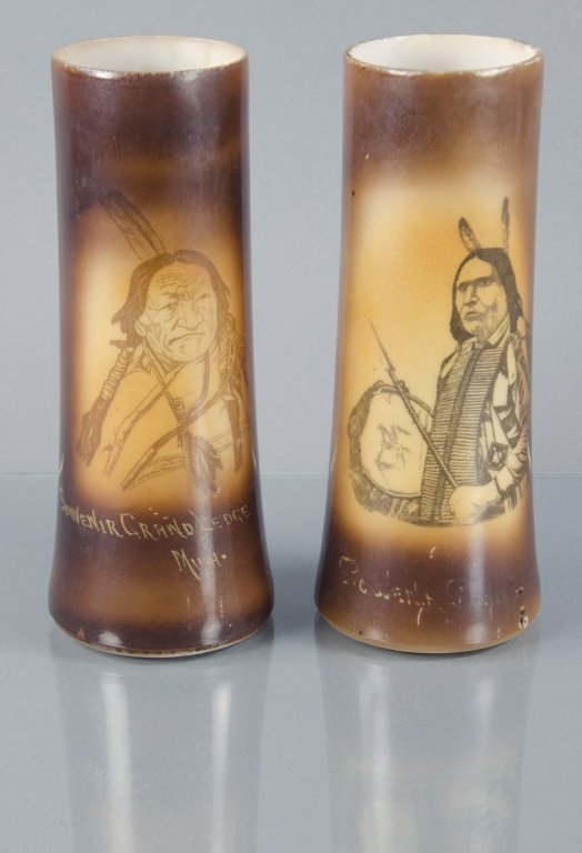 Pair Westmorland Specialty Co./Fostoria Vases (1 of 1)