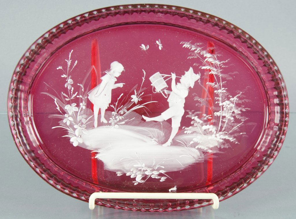 Mary Gregory Cranberry Dresser Set (1 of 1)