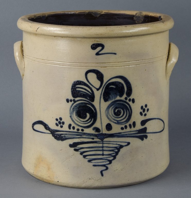 Two-Gallon Stoneware Crock with Handles (1 of 2)