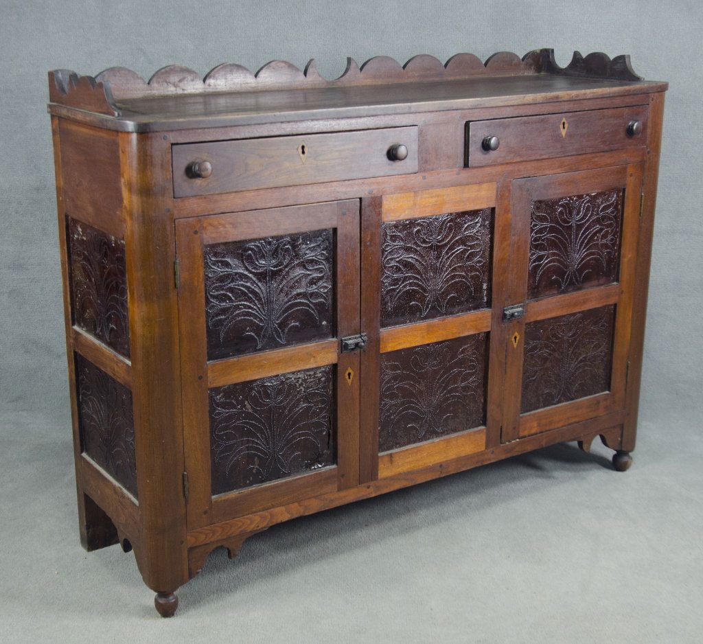 Walnut Valley of Virginia Punched Tin Sideboard (1 of 9)