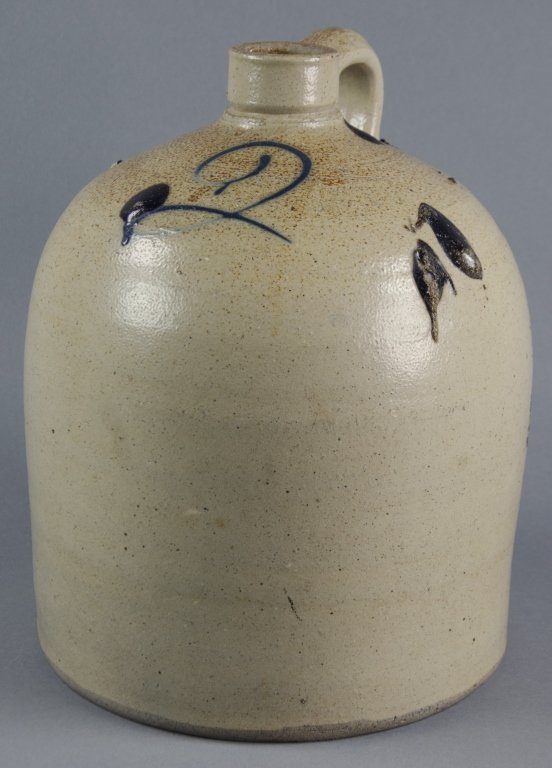 Cylindrical Stoneware Jug with Handle (1 of 2)
