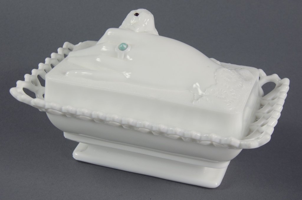 T. B. Atterbury Milk Glass Covered Dish (1 of 4)