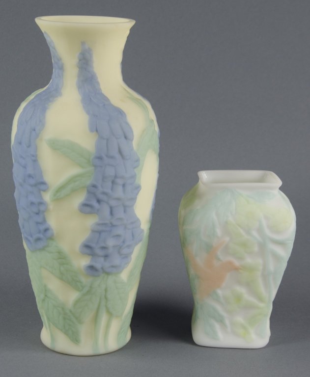 Two Phoenix Satin Glass Vases (1 of 3)