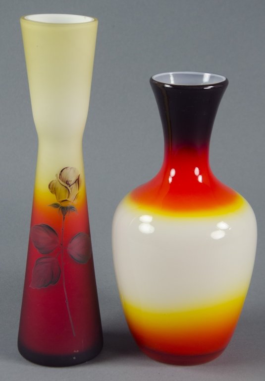 Two Peachblow Glass Vases (1 of 2)