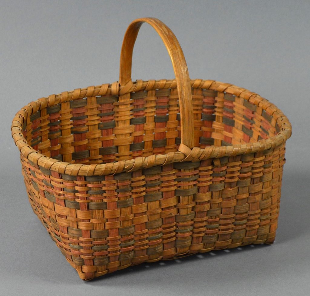 "Red, White, & Blue" Oak Splint Basket (1 of 2)