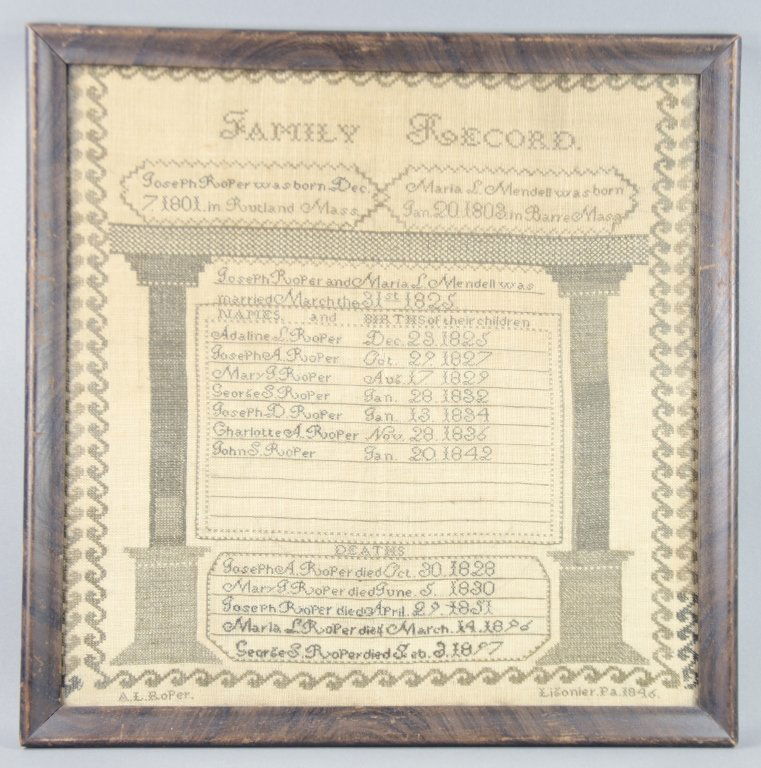 Needlework Family Record Sampler (1 of 2)
