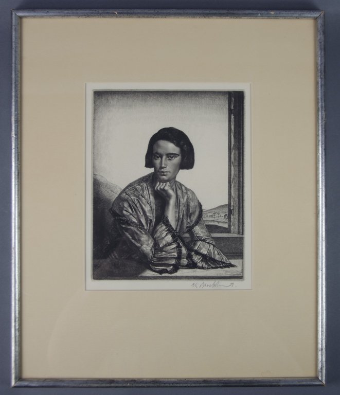 Gerald Leslie Brockhurst Etching (1 of 2)