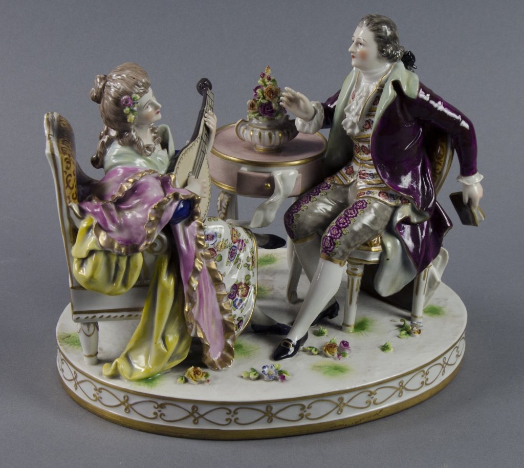 Sevres Style Porcelain Figural Group (1 of 3)